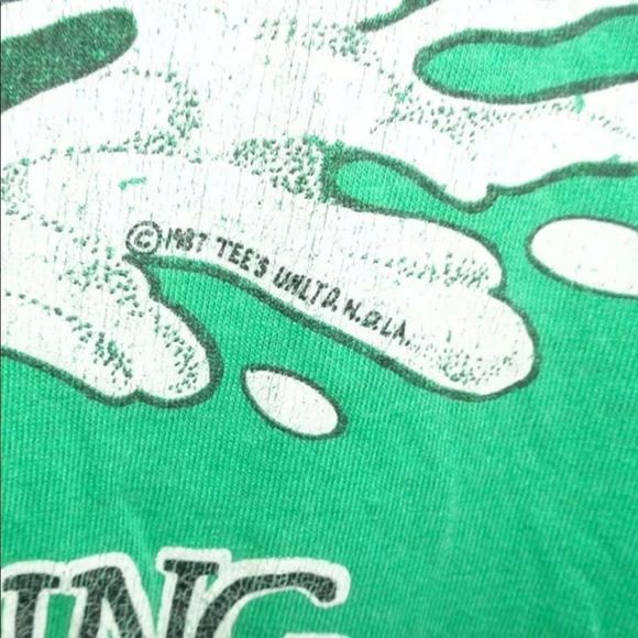 • VINTAGE 80s “Cajun Tubing” 1987 soft thin single stitch t-shirt Louisiana • - Picture 5 of 6